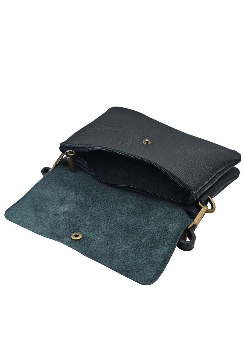 Soleil Chic Pochette bandoulière Camomille Large Noir
