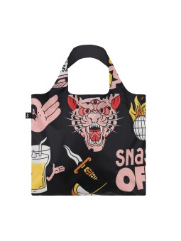 Sac RECYCLE Avec Pochette Zip SNASK Tiger Snake Beer Black - LOQI