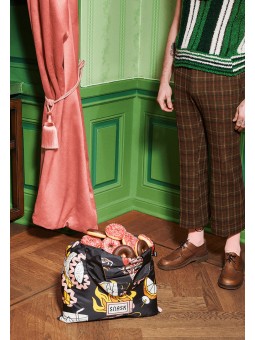 Sac RECYCLE Avec Pochette Zip SNASK Tiger Snake Beer Black - LOQI