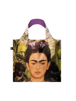 Sac RECYCLE Avec Pochette Zip FRIDA KAHLO Autoportrait au collier d'épines et colibri - LOQI