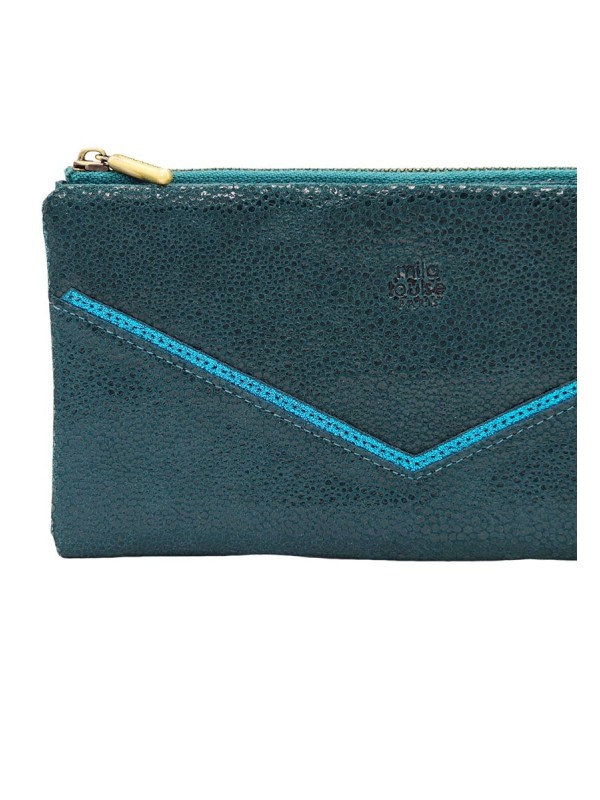 Mila Louise Portefeuille Compagnon PRUNE BB Turquoise