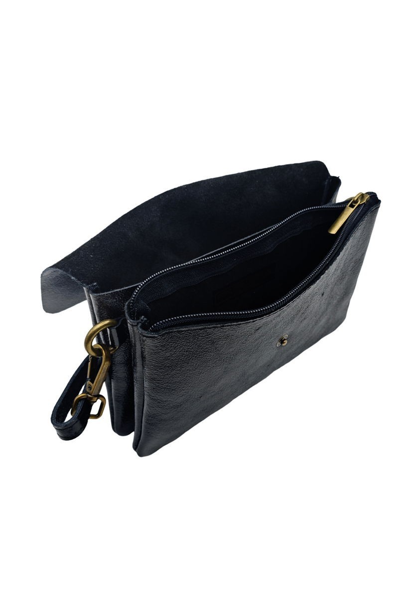 Soleil Chic Pochette bandoulière Camomille Large Noir Irise