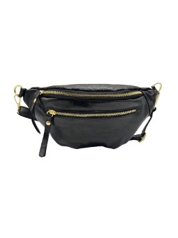 Chic Sac banane cuir Noir Irise