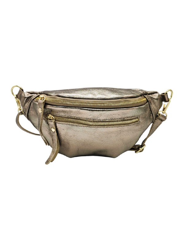 Chic Sac banane cuir Champagne Irise