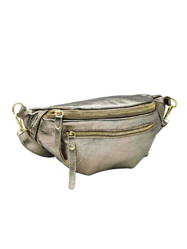 Chic Sac banane cuir Champagne Irise