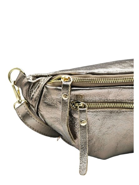 Chic Sac banane cuir Champagne Irise