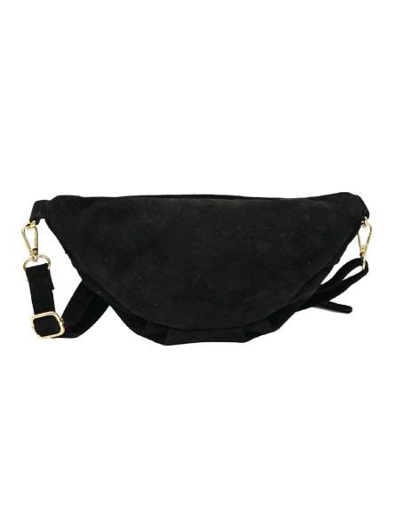 Chic Sac banane cuir Noir Nubuck