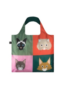 Sac RECYCLE Avec Pochette Zip Stephen Cheetham Chats - LOQI