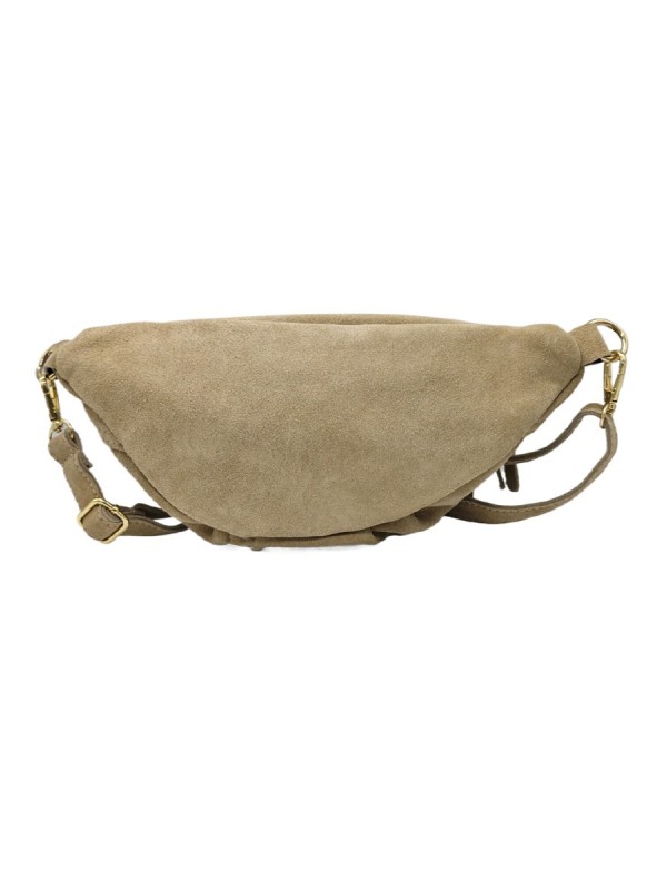 Chic Sac banane cuir Taupe Nubuck