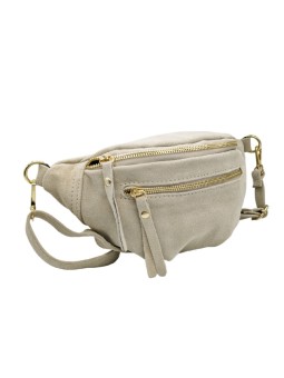 Chic Sac banane cuir Beige Nubuck