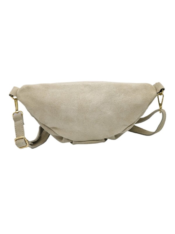 Chic Sac banane cuir Beige Nubuck