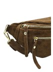 Chic Sac banane cuir Marron Nubuck