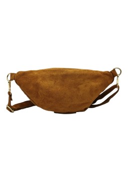 Chic Sac banane cuir Camel Nubuck