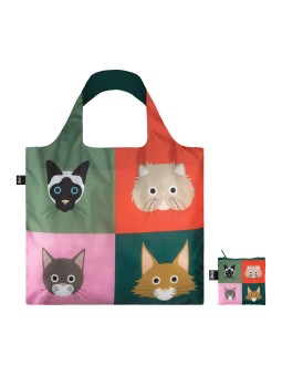 Sac RECYCLE Avec Pochette Zip Stephen Cheetham Chats - LOQI