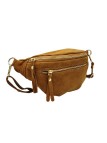 Chic Sac banane cuir Camel Nubuck