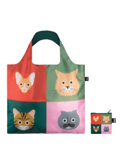 Sac RECYCLE Avec Pochette Zip Stephen Cheetham Chats - LOQI