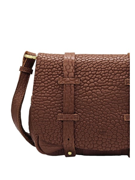 Mila Louise Sac Besace Bess Ecaille Cognac