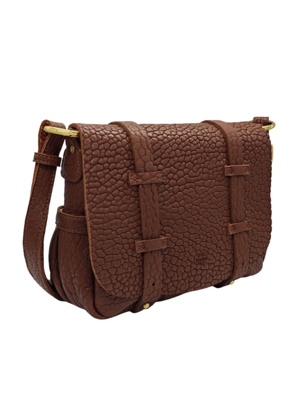 Mila Louise Sac Besace Bess Ecaille Cognac