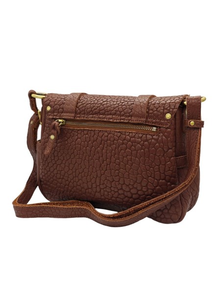 Mila Louise Sac Besace Bess Ecaille Cognac