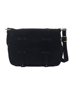 Mila Louise Sac Besace Bess Velours Noir