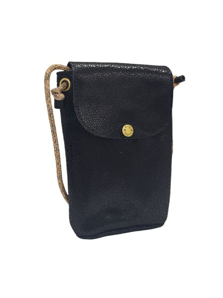 Mila Louise Sac Pochette portable en cuir ROEL BB Noir