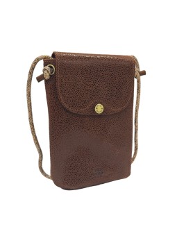 Mila Louise Sac Pochette portable en cuir ROEL BB Cognac