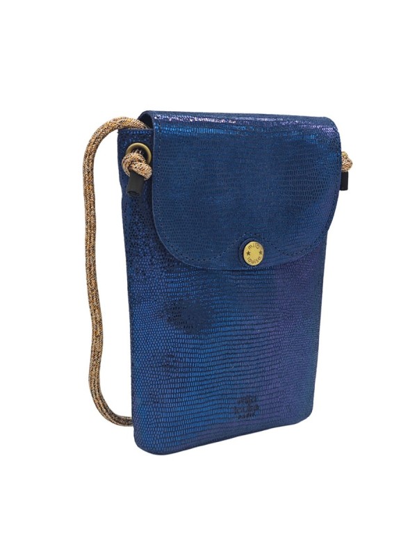 Mila Louise Sac Pochette portable en cuir ROEL LZ Encre Bleu