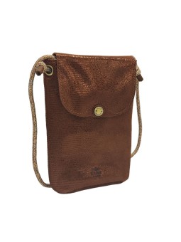 Mila Louise Sac Pochette portable en cuir ROEL LZ Cognac