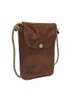 Mila Louise Sac Pochette portable en cuir ROEL LZ Cognac