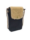 Mila Louise Sac Pochette portable en cuir ROEL TX Moumoute Noir