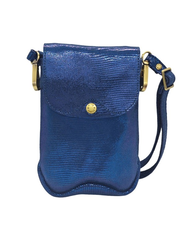 Mila Louise Sac Pochette portable en cuir ROEL M LZ Encre Bleu