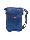 Mila Louise Sac Pochette portable en cuir ROEL M LZ Encre Bleu