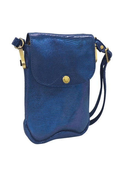 Mila Louise Sac Pochette portable en cuir ROEL M LZ Encre Bleu