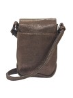 Mila Louise Sac Pochette portable en cuir ROEL M LZ Taupe Fumé