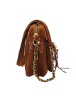 Mila Louise Sac Besace Orelia Velours Cognac