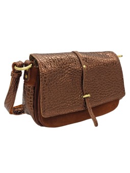 Mila Louise Sac Besace cuir Shelby J Cognac