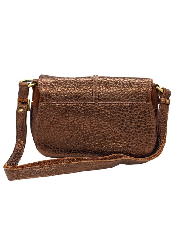 Mila Louise Sac Besace cuir Shelby J Cognac