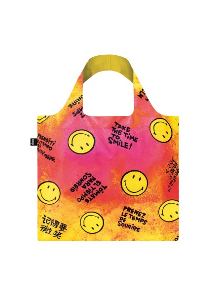 Sac RECYCLE Avec Pochette Zip SmileyTime to Smile Collectors Edition - LOQI