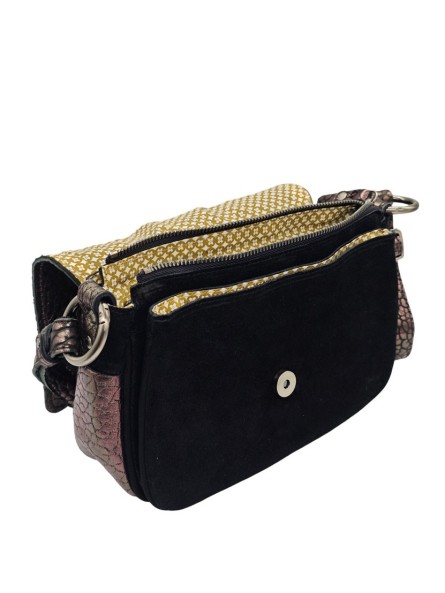 Mila Louise Sac Besace cuir Shelby J noir