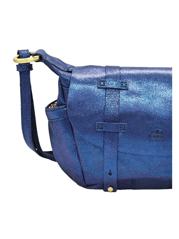 Mila Louise Mini Sac Besace BERNA X Encre Bleu