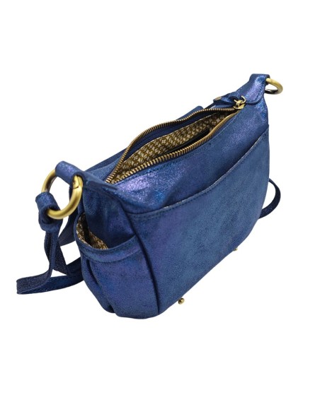 Mila Louise Mini Sac Besace BERNA X Encre Bleu