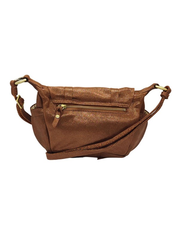 Mila Louise Mini Sac Besace BERNA X Cognac