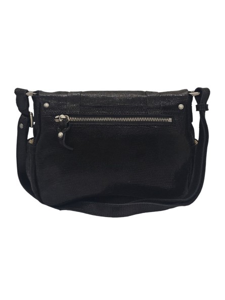 Mila Louise Sac Besace Bess Lézard Noir