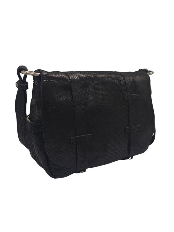 Mila Louise Sac Besace Bess Lézard Noir