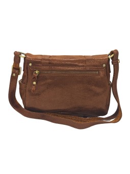 Mila Louise Sac Besace Bess Lézard Cognac