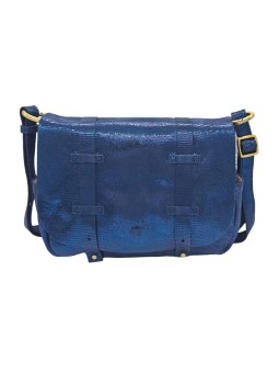 Mila Louise Sac Besace Bess Lézard Encre Bleu