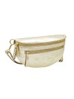 Demi Lune Medium Sac banane cuir Or