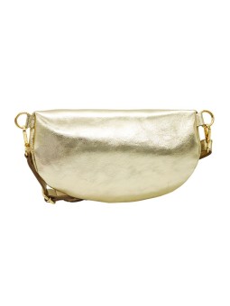 Demi Lune Medium Sac banane cuir Or