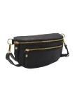 Demi Lune Medium Sac banane cuir Noir Irise