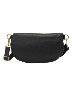 Demi Lune Medium Sac banane cuir Noir Irise